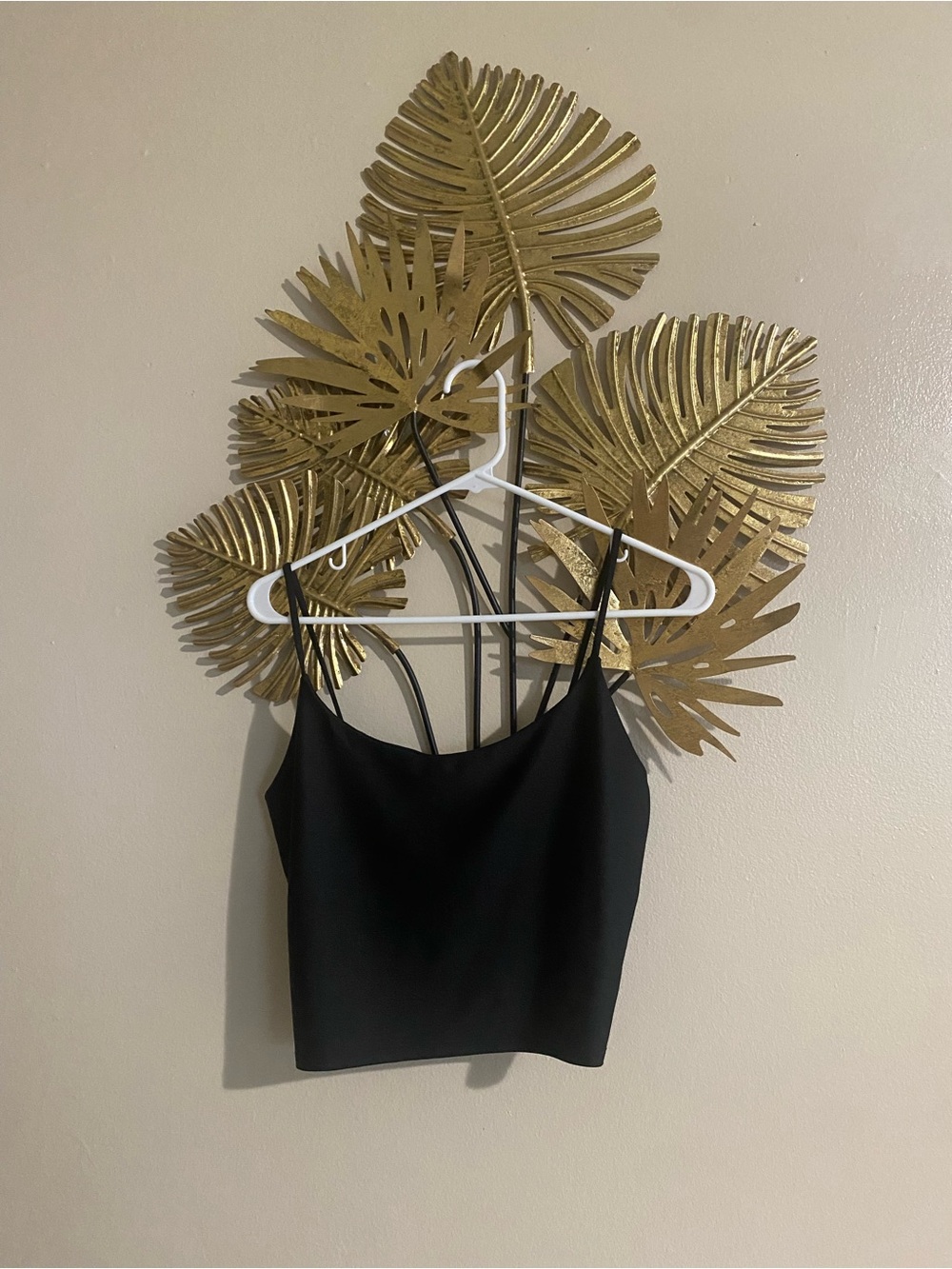 Discovery Black Double-Strap Cropped Camisole